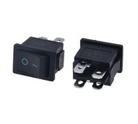 5PCS KCD1 15 * 21mm Mini Black 4 Pin two position toggle switch On/Off Rocker Switch AC 6A/250V10A/125V Rocker Switch Power Switch