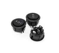 5PCS KCD1-206 23mm Round Rocker Switches 3 Position 6 PIN ON-OFF-ON Rocker Switch 10A 125VAC