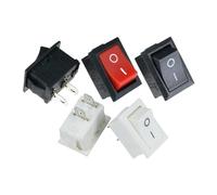 5Pcs KCD1 3 Pin 4 Pin 6 Pin 21 * 15mm ON-OFF Boat Car Rocker Switch 6A/250V AC 10A/125V AC Switch(Black-2D3P)