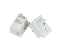 5Pcs KCD1 3 Pin 4 Pin 6 Pin 21 * 15mm ON-OFF Boat Car Rocker Switch 6A/250V AC 10A/125V AC Switch DIY IDGTTLDF(White-2D2P)