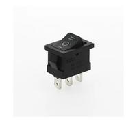 5PCS KCD1 3Pin Car Rocker Switch 6A/10A 250V/125V AC Red Yellow Green Blue black Button KCD1 IDGTTLDF(Black 3D3P)