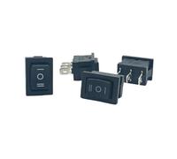 5PCS KCD1 Mini Black 3 Pin three position toggle switch On/Off/On Rocker Switch AC 6A/250V10A/125V