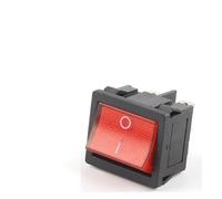 5PCS KCD2 24X21mm Car Power Switch Red Black 4/6 Pin 2/3 Position 6A/10A 250V/125V ON-OFF/ON-OFF-ON/ON-ON Rocker Switch IDGTTLDF(6Pin Red Light,5 PCS)