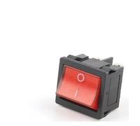 5PCS KCD2 24X21mm Car Power Switch Red Black 4/6 Pin 2/3 Position 6A/10A 250V/125V ON-OFF/ON-OFF-ON/ON-ON Rocker Switch IDGTTLDF(4Pin Red Light,5 PCS)