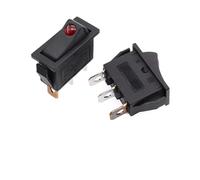 5pcs KCD3 Rocker Switch ON OFF 3Pin 16A 250VAC With Dot LED Boat Rocker Switch Red Blue Green Yellow Light(R)