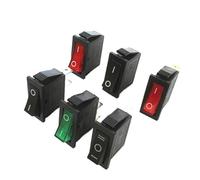 5PCS KCD3 Rocker Switch ON-OFF ON-OFF-ON 2/3Position 2/3Pins Electrical Equipment With Light Power Switch 16A 250V / 20A 125V AC(ON-OFF 3Pins Black)