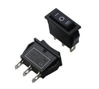 5PCS KCD3 Rocker Switch ON-OFF ON-OFF-ON 2 Position 3Pins Electrical Equipment with Light Power Switch 16A 250V / 20A 125V AC IDGTTLDF(3 Position)