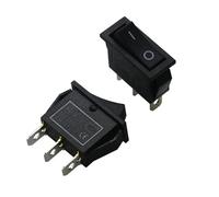 5PCS KCD3 Rocker Switch ON-OFF ON-OFF-ON 2 Position 3Pins Electrical Equipment with Light Power Switch 16A 250V / 20A 125V AC IDGTTLDF(Gold)