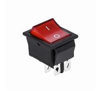 5Pcs KCD4-201 Rocker Switch 4 Pin ON OFF 16A 250VAC 20A 125VAC Red Illuminated Toggle Power Switch 35x25.5x10mm