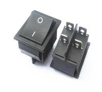 5PCS KCD4 Boat Type Small Warped Rocker Button Switch Power 4Pin 6Pin With Light 16A AC250V 20A 125V Self-Locking/Resetting IDGTTLDF(Black 4 pin 25x31)