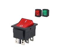 5pcs KCD4 Rocker Switch 6 Pins 16A 250VAC/ 20A 125VAC Push Button Power Electrical Equipment(Gr.een)