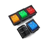 5PCS KCD4 Rocker Switch ON-OFF 2 Position 4 Pins Electrical equipment With Light Power Switch cap 16A 250VAC(Yellow light)