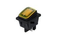 5PCS KCD4 Waterproof And Oil Proof Latching Switch Four Feet ON OFF Red Green With Lights 4PIN Rocker Power Switch LED 12V 220V IDGTTLDF(4PIN LED YELLOW 220V,20PCS)