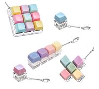 5pcs Keyboard Fidget Toy Keyboard Keychain Fidget Clicker Decompression Toys for Stress Relief Pass The Time