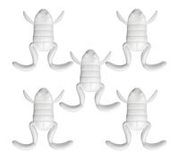 5Pcs Kick-Legged Frog Bait 4cm Frog Luya Floating Bait Frog Attractive Fishing Bait for Saltwater Freshwater (White)
