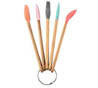 5Pcs Kids Baking Tools Set - Silicone Spatulas Measuring Spoon Oil Brush & Dough Tool for Cake Decorating & Baking
