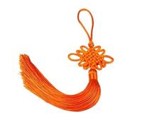 5Pcs Knot Tassels Silk Fringe Pendant knot For DIY Craft Curtains home Hanging Decoration 22cm for Bookmarks,DIY Craft,Jewelry Making(Orange,2Pcs)