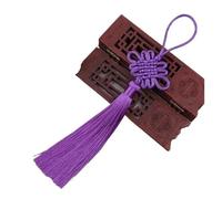 5Pcs Knot Tassels Silk Fringe Pendant knot For DIY Craft Curtains home Hanging Decoration 22cm for Bookmarks,DIY Craft,Jewelry Making(Purple,5Pcs)