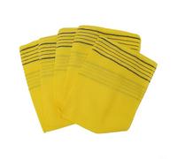 5Pcs Korean Italy Asian Style Body Scrub Bath Washcloths Soft Shower Towels Made of Polyester Cotton Material (Yellow)