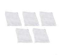 5Pcs Korean Italy Asian Style Soft Bath Towels for Body Scrub Made with Polyester Cotton Fabric (White)