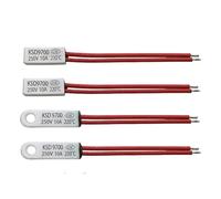 5PCS KSD9700 40C-250C 10A 16A 250V Ceramics Normal Close Normally Open Thermostat Thermal Protector 45 50 85 90 95 150(Ceramics-16A-NC,135C)