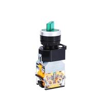 5pcs LA38-11XD/2 Rotary push button switch with lamp 22MM 2 position 3 position latching LED knob switches Multicolor optional(Green,2 POSITION_2NO_380V)