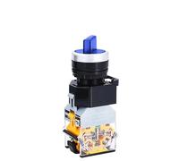 5pcs LA38-11XD/2 Rotary push button switch with lamp 22MM 2 position 3 position latching LED knob switches Multicolor optional(Blue,3 POSITION_2NO_220V)