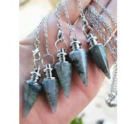 5pcs Labradorite Stone Magic Pendulum Pendant Power