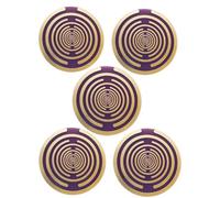 5pcs Lakhovsky MWO Disk EMFS Tesla Polarizing Disk 3.5cm/1.38inch Multi-wave Oscillator Tesla Coil Water Energization & Harmonic Balancing - Inspired by Georges Lakhovsky purple golden