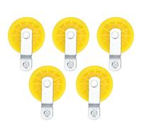 5PCS Large Metal Automatic Waterline Fixed Pulley, Livestock Farm Chicken House Pulley, Heavy Duty Plastic Wheel with Metal Hook, Strong Bearing Capacity for Poultry Farming Equipm