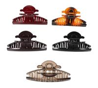 5pcs Large Plastic Hair Claw Clip for Women, Minimalist Updo Styling | Finish, Sleek One Line Shape, Neat Bun Hold, Daily Errands and Workouts, Modern Decorative Accessory