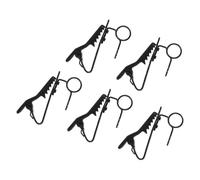 5pcs Lavalier Microphone Lapel Clips Iron Mic Holder Clip Black Prevent Slipping Easy to Install for Live Streaming and Interview