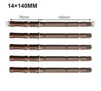 5PCS Layer Board Support Wall Shelf Invisible Brackets for Bookcase Partition Fixing, Heavy Duty Expansion Pins 10x100mm 10x145mm 12x120mm 14x140mm Brown