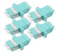 5pcs Lc Duplex Fiber Coupler Adapter for Network Connections, Plastic | Stable Connection, Easy Installation, Versatile Compatibility, for Fiber Networks and Data Centers