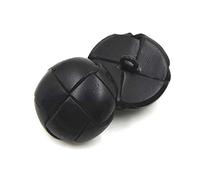 5pcs Leather Covered Buttons 15/18/20/23/25mm Black Brown Leather Button for Coats Jacket Sewing Buttons, Black, 20mm