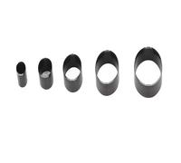 5Pcs Leather Cutting Die Set Oval Shape 20-70mm Long Shaft Hollow Punching Tool Die Punch Cutter for Handcraft