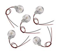 5PCS LED In Ground Well Light, DC 12V 1W Aluminum Housing Mini Embedded Spotlight for Deck Stair and Jewelry Cabinet Accent Lighting