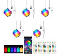 5Pcs LED Lamp Kit 001 Compatible with Bambu Lab H2D /A1/A1 Mini/P1S/P1P/X1C, 3D Printer LED Light Kit with Remote Control, 5V USB Powered RGB Lighting for MakerWorld Maker's Supply DIY Hardware Kit