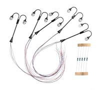 5pcs LED Lighted Garden Lamps Ideal for Enhancing Railway Models Using Low Voltage Connections Only