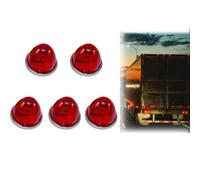 5PCS LED Water Melon Light Indicator, Universal Watermelon Lights for Semi Truck Exterior, Watermelon Led Lights 12-24v Side Maker Light for Truck Trailer (Red)