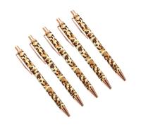 5Pcs Leopards Print Ballpoint Pen with Clip Retractable Ballpoint Pen Signing Pen Write Smoohtly Guest Sign in Pen