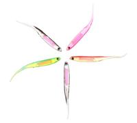 5pcs Life-like Fishing Lures 3d Rainbow Fish Soft Bait Pvc