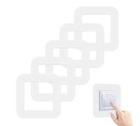 5Pcs Light Switch Cover Sticker, 3.38 in Acrylic Single Light Switch Cover Plates, Wall Socket Stickers, Light Switch Surround Socket Sticker Cover for Home Decoration Wall Switch Decoration(White)