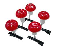 5pcs Light weight Mushroom Hair Clip Stage Performances Hairclip Portable for School Travel and Special Occasion