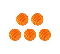 5Pcs Light Weight Striped Practice Golfs Balls Synthetic Rubber Hollow Striped Golfs Training Ball For Compact Spaces Training Devices