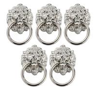 5pcs Lion Head Pull Handles Furniture Replacement Vintage Zinc Alloy
