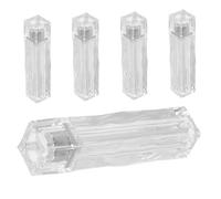 5pcs Lip Gloss Tube with Wand, Wave-Textured Plastic Refill | Body, Secured Closure, Travel-friendly Size, for Beauty Counters, Brand Merchandising and Makeup Artists