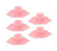 5pcs Lip Scrub Brush, Silicone Exfoliating Lip Brushes with Sucking Cup Facial Cleansing Brush Face Washing Applicator Bendable Soft Lip Scrubbers Deep Cleaning Exfoliating Brush Tool