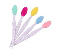 5pcs Lip Scrub Brushes Double Sided Silicone Lip Exfoliating Brush Facial Cleansing Face Nose Clean Brush