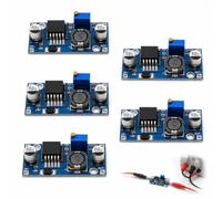 5PCS LM2596 DC DC Converter Adjustable Voltage Regulator Step Down Buck Converter Module 3.2V-40V to 1.25V-35V 3A, High Efficiency Power Supply for DIY LED Battery Electronic Project